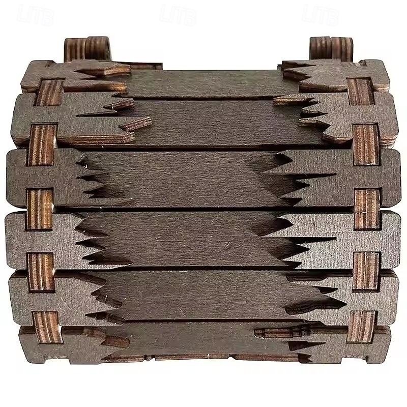 1pc Dungeons&Dragons Game Figures Wooden Mimic Figure Dnd CreativeMonsters TreasureChest Figurine Box Halloween Toy Gift4