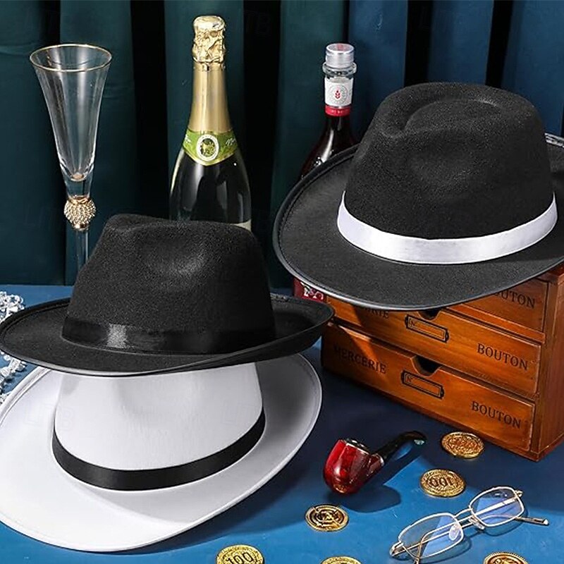 Hats Wool Acrylic Fedora Hat Wedding Casual Vintage With Pure Color Headpiece Headwear3