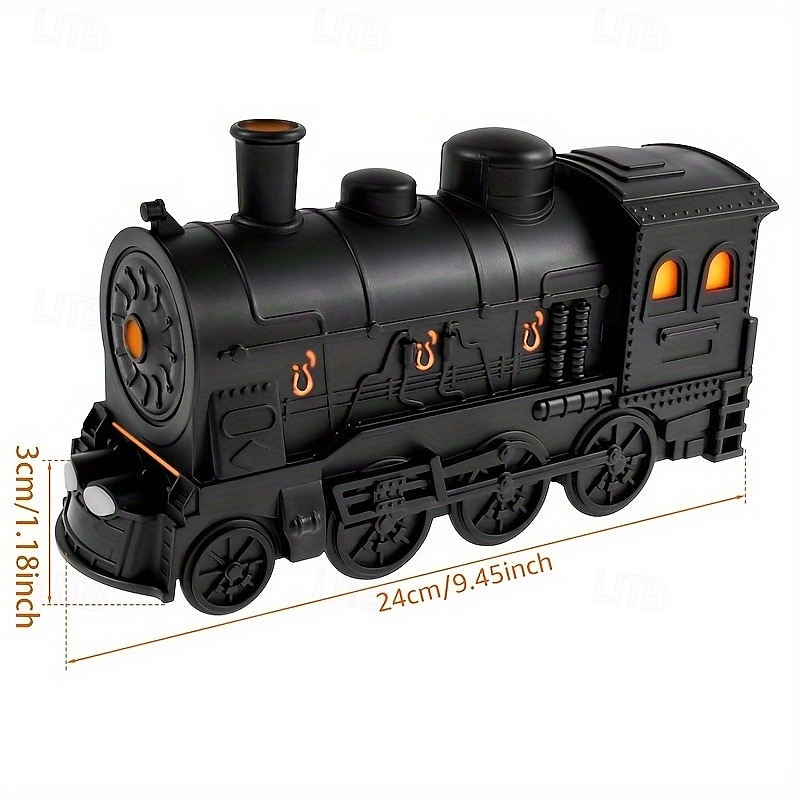 300ml Retro Vintage Steam Train Essential Oil Diffuser & Humidifier with Dual Mist Modes Remote Control Perfect for Bedroom & Home Office Decor Ideal Birthday Gift2