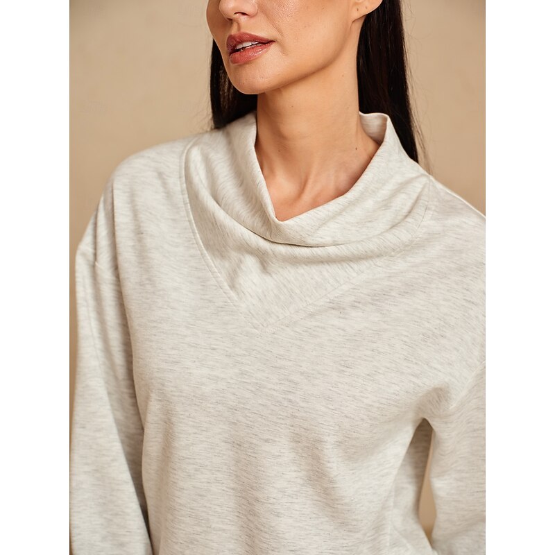 Women's Golf Pullover Sweatshirt Ivory Long Sleeve Sun Protection Top Fall Ladies Golf Attire Clothes Outfits Wear Apparel3