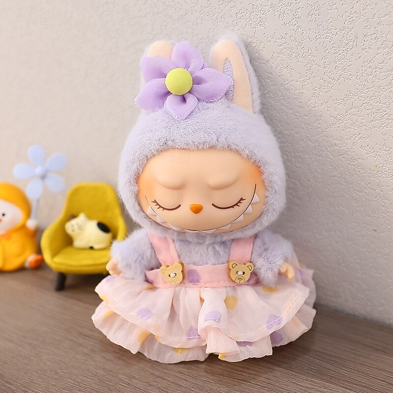 Clothes for 17cm Doll Skirt Set for Dolls 2 Piece Set Hat Skirt Outfit Premium Fashion Cute Dress for 17cm Dolls Accessories (NO Doll)3