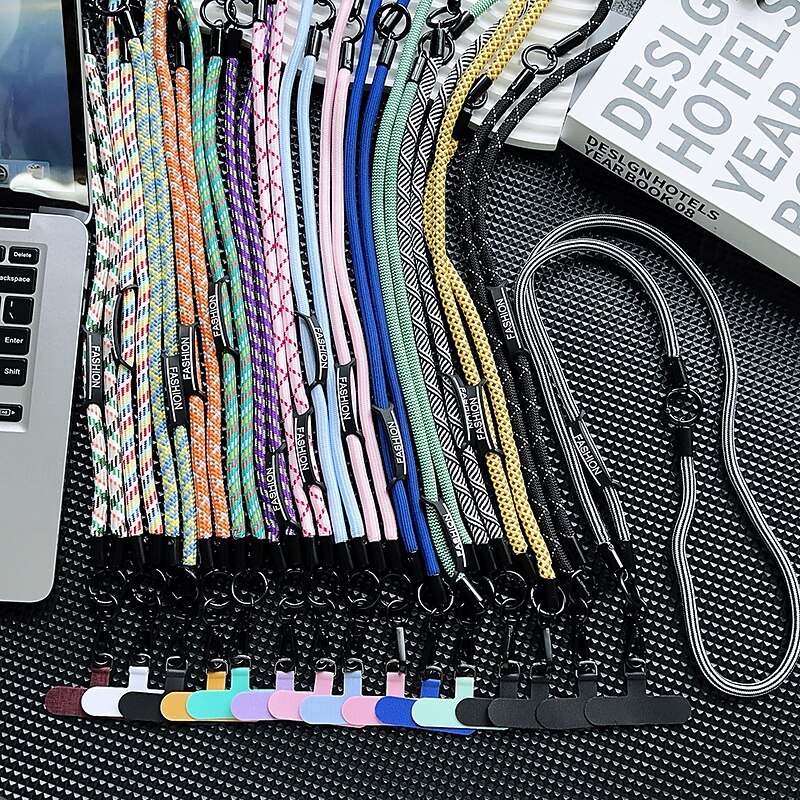 New unisex phone strap adjustable 2-in-1 neck hanging crossbody bag with anti loss strap for outdoor portable use3