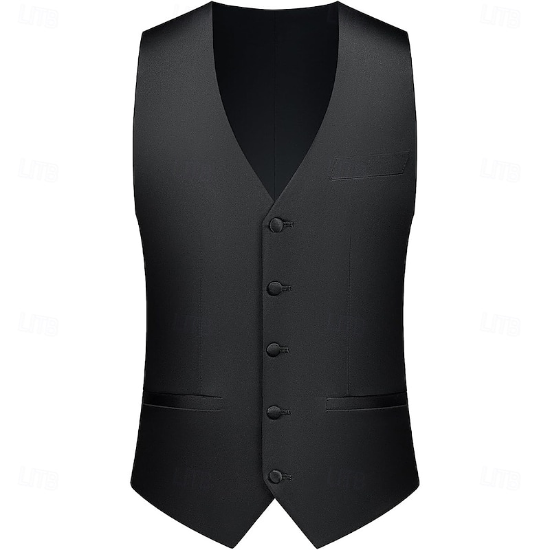 Men's Wedding Party Suits Notch Lapel Burgundy Grape Fashion Formal Solid Colored Standard Fit 3 Piece Single Breasted Two-buttons2