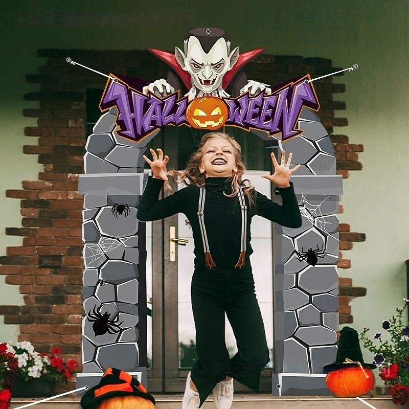 Halloween Door Hanger - Spooky and Fun Front Door Decoration - Durable Wooden Hanging Sign with Ghost, Pumpkin, or Bat Designs - Perfect for Home, Office, or Party Decor3