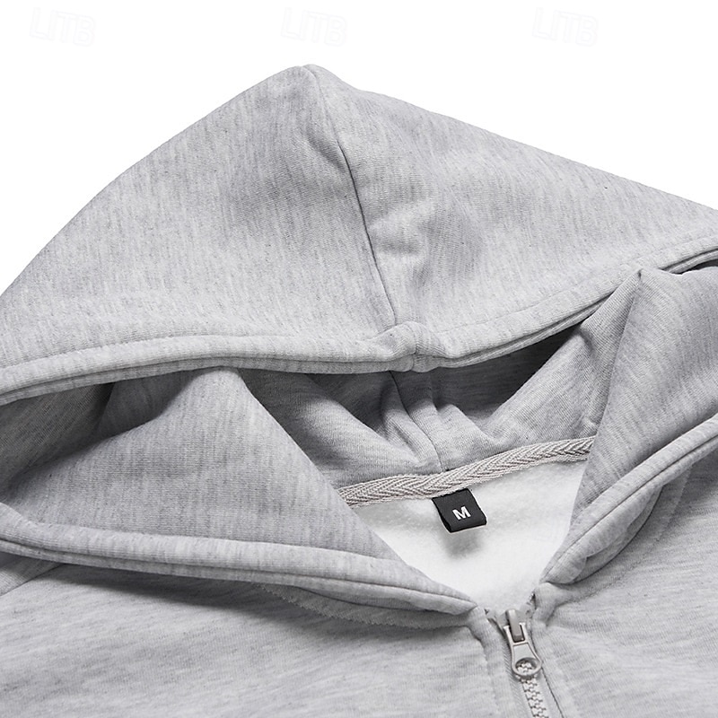 Men's Hoodie Quarter Zip Hoodie Fleece Hoodie Black Gray Hooded Half Zip Plain Zip Up Quarter Zip Sports & Outdoor Casual Daily Streetwear Cool Sportswear Fall & Winter Clothing Apparel Hoodies4