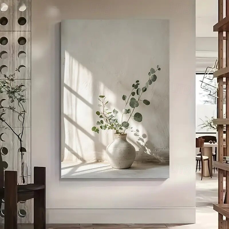 1 Piece Modern Frameless Vase With Floral Art Modern Poster Suitable For Living Room And Bedroom Decoration No Electricity Or Feathers Required Large Wall Art Print3