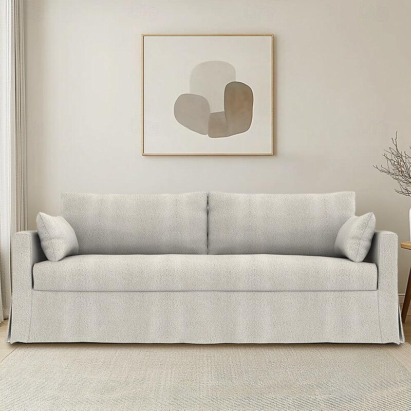Sofa Cover Suitable For HYLTARP Sofa Solid Color Quilted Polyester Slipcovers3