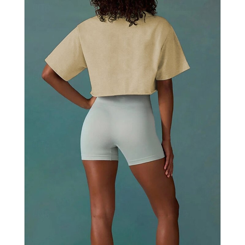 Women's Track Top Running Shirt Sports Top Short Short Sleeve Top Athleisure Wick Moisture Tennis Golf Running Sportswear Activewear Apricot Wine Red Black2