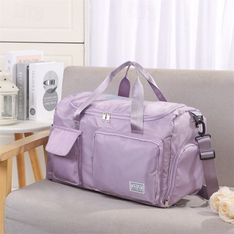 Personalized Travel Duffel Bag with Custom Name, Waterproof Foldable Gym Bag, Large Capacity Multi-Pocket Weekender for Hiking, Business, Fitness, Trip3