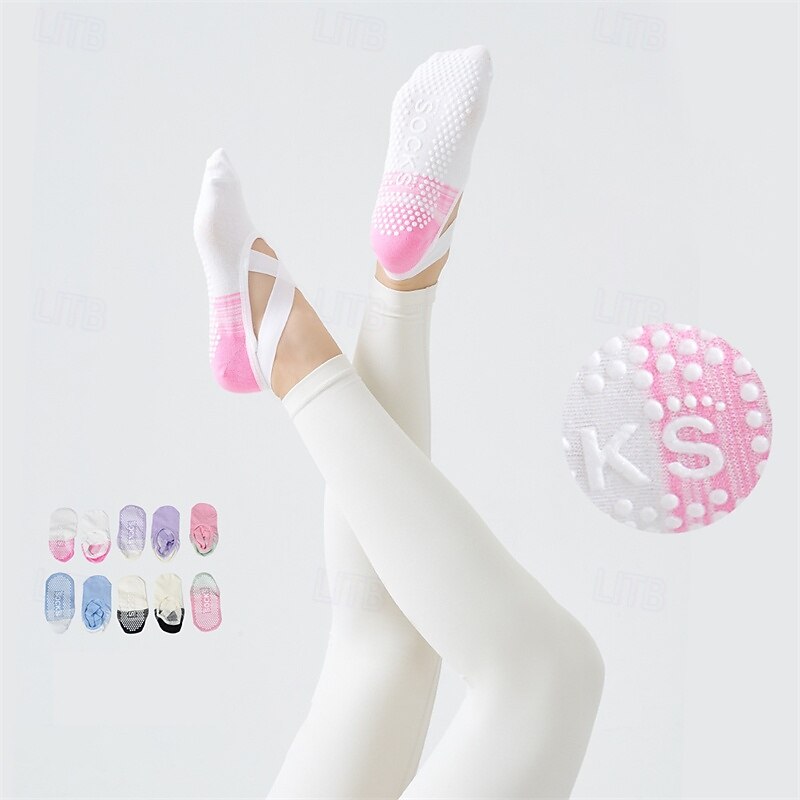 Women Five Toes anti-friction Breathable Sweat-absorbent Floor Socks For Pilates Dance