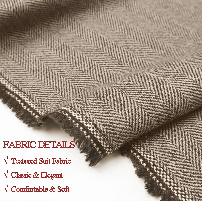 Men's Vest Gilet Business Daily Date Vacation Fashion Casual Spring &  Fall Buttons Pocket Polyester Comfortable Plain Single Breasted One-button Closure collar Regular Fit Khaki Vest3