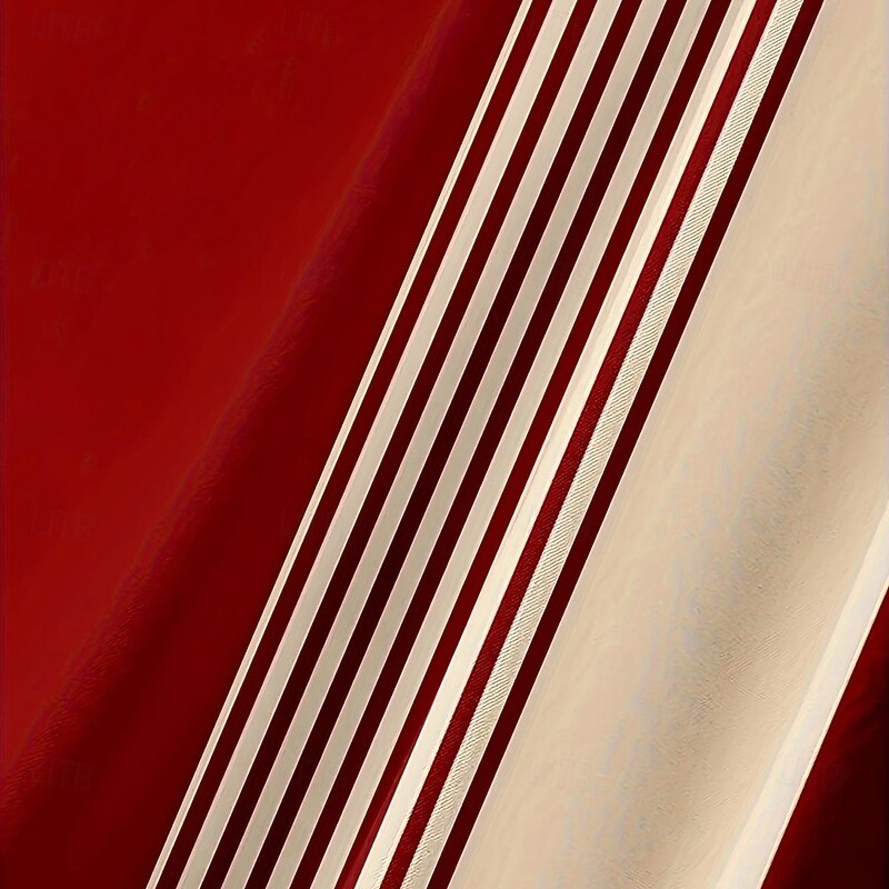 Men's Geometric Striped Grid / Plaid Shirt Summer Shirt Button Up Shirt Short Sleeve Fashion Casual Outdoor Vacation Dailywear Summer Spring Turndown 3D Print Collared Shirts Front One Pocket Red3