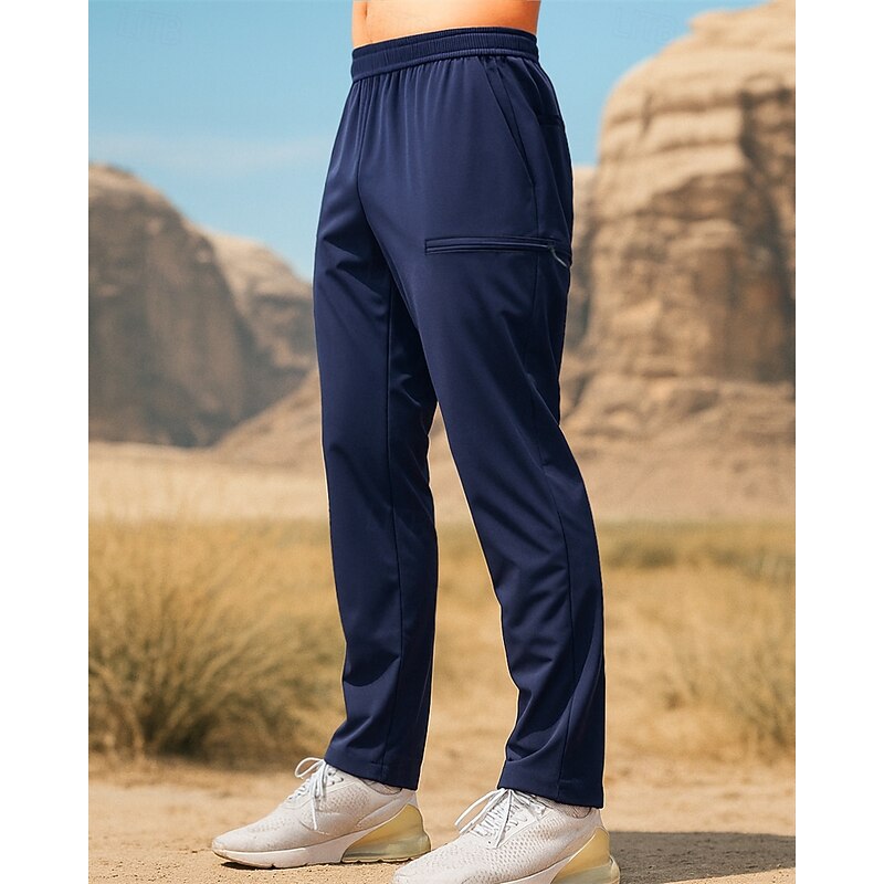 Men's Hiking Pants Trousers Hiking Trousers Outdoor Regular Fit Waterproof Quick Dry Lightweight Breathable Pants / Trousers Elastic Waist Black Royal Blue Camping / Hiking Golf Running S M L XL XXL