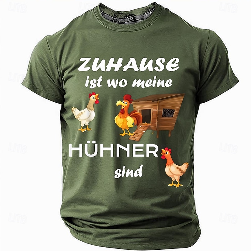 Men's Graphic T-Shirt: Home is Where My Chickens Are - Funny Hobby & Lifestyle Quote Tee for Chicken Lovers.2
