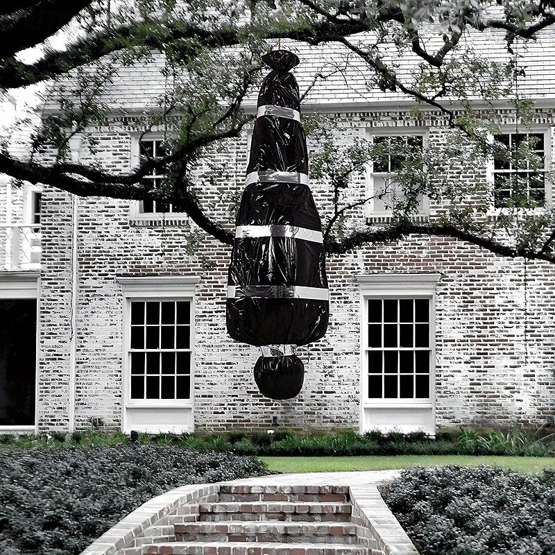 Spooky Halloween Fake Corpse Prop - Outdoor Hanging Dead Victim Decoration with Inflator Tape & Rope Included Bag Holiday Decoration