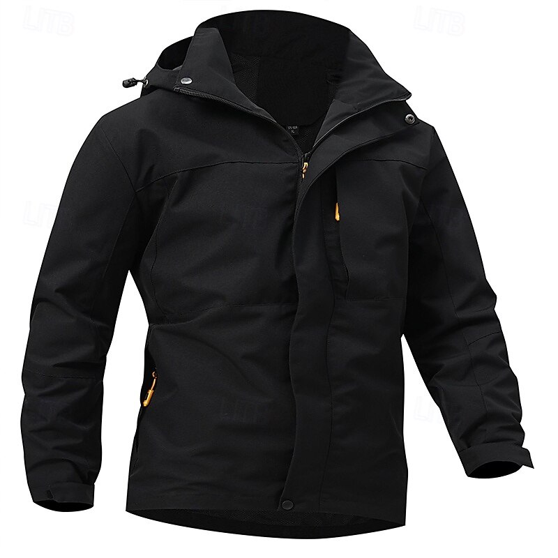 Men's Windbreaker Hiking Jacket rain coat Outdoor Waterproof Windproof Hiking Outfits Hiking Clothes Spring Autumn / Fall Top Camping / Hiking / Caving Running Black White Green4