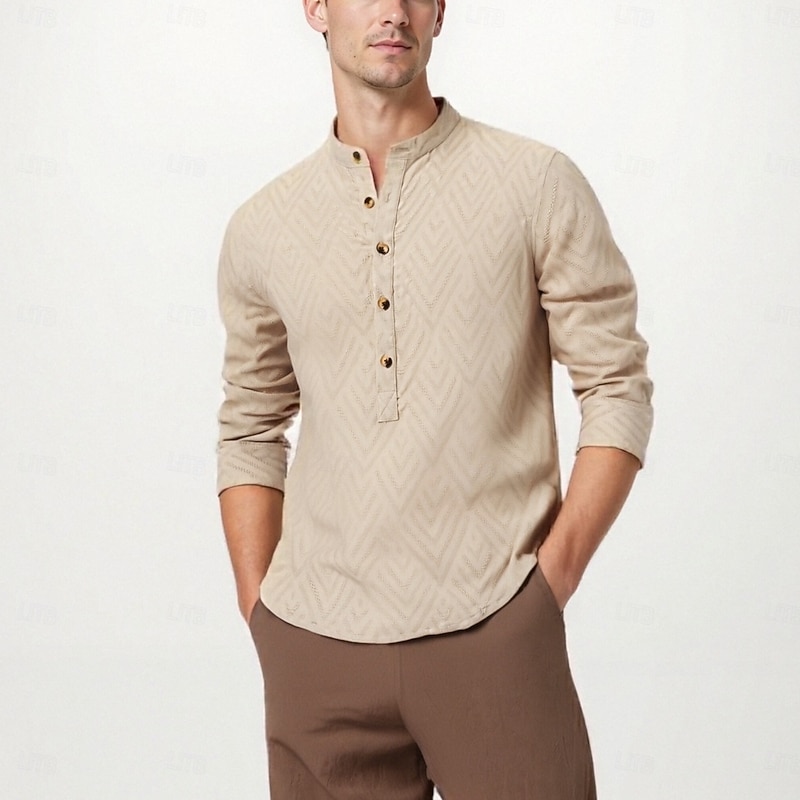 Retro Vintage Medieval Renaissance Shirt Pirate Viking Button Down Embroidered Fancy Dress Men's Viking Carnival Vacation Casual Daily LARP Adults' Shirt Spring & Summer