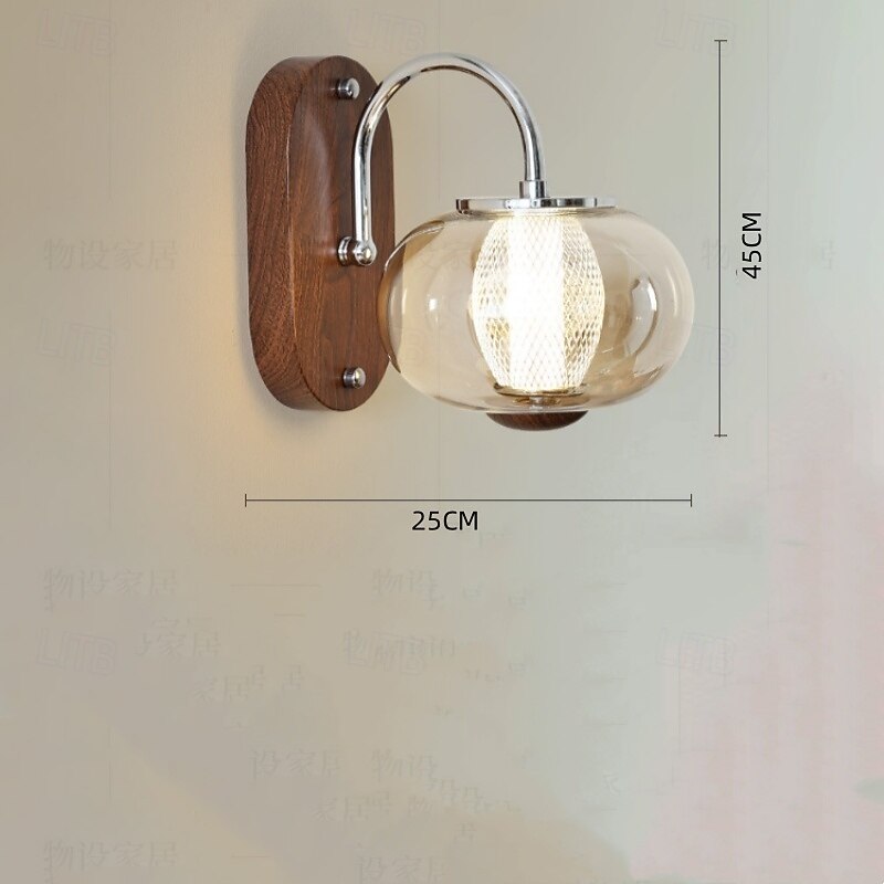 Wall Lamps Glass Wood for Bedroom, Living Room, Kitchen, Offices, Gallery, Offices Wall Lights and Cafe Wall Lights 110-240V3