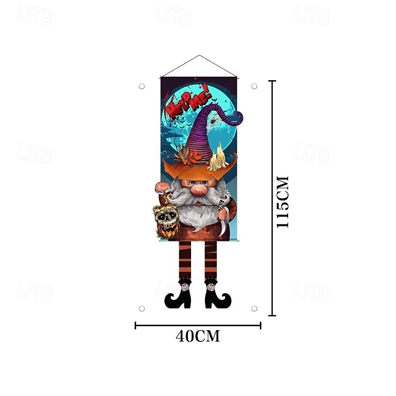 Halloween Hanging Fan Flag Bunting Outdoor Flag for Outdoor Halloween Yard Fence Hanging Spooky Pumpkin Banner Flag Table Decor Fall Room Decor Aesthetic Halloween Birthday Party Decor3