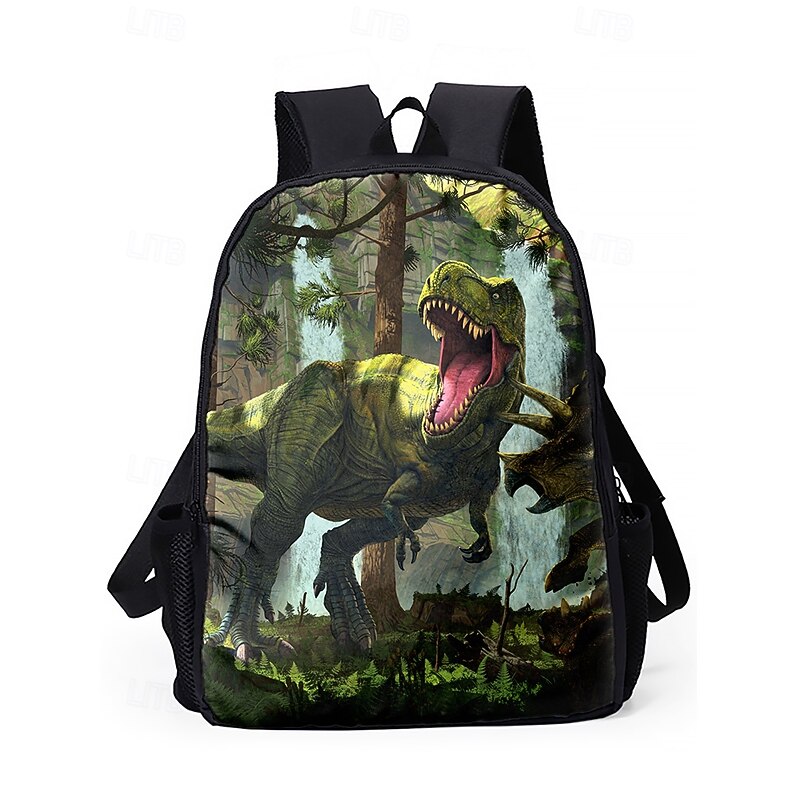 3-Piece Dinosaur Backpack Set for Kids – T-Rex Print School Bag with Lunch Bag & Pencil Case, Durable Lightweight Bookbag for Boys & Girls, Ideal for School, Travel and Birthday Gifts Vincent Hie3