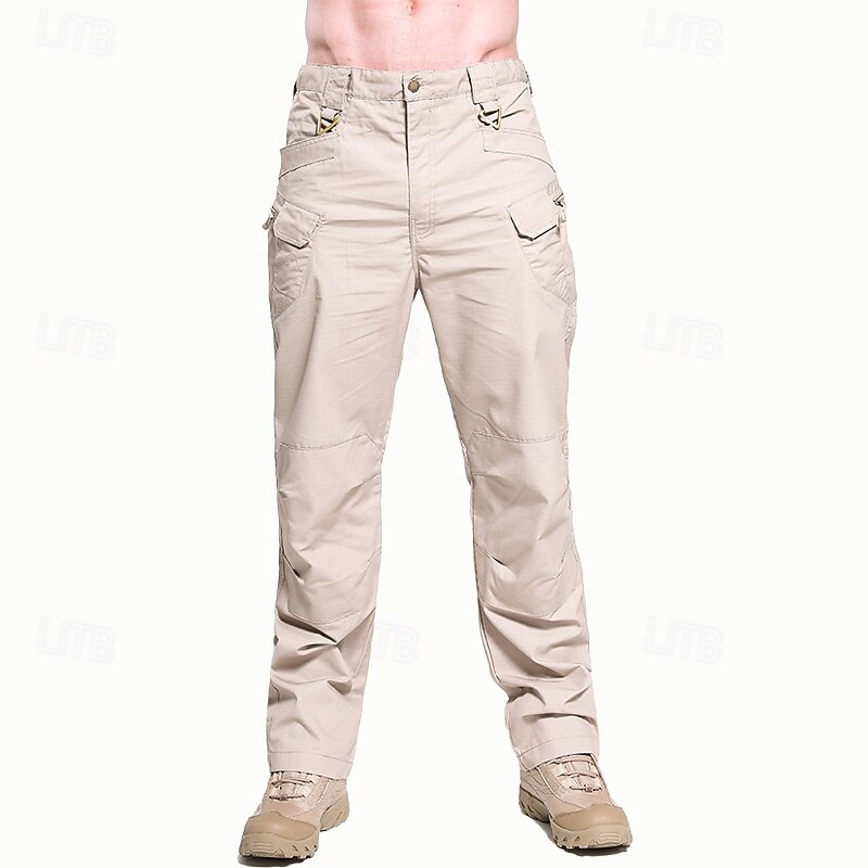 Men's Hiking Pants Trousers Hiking Trousers Outdoor Regular Fit Waterproof Windproof Quick Dry Lightweight Pants / Trousers Pocket Elastic Waist Black Yellow Camping / Hiking Golf Running M L XL XXL3