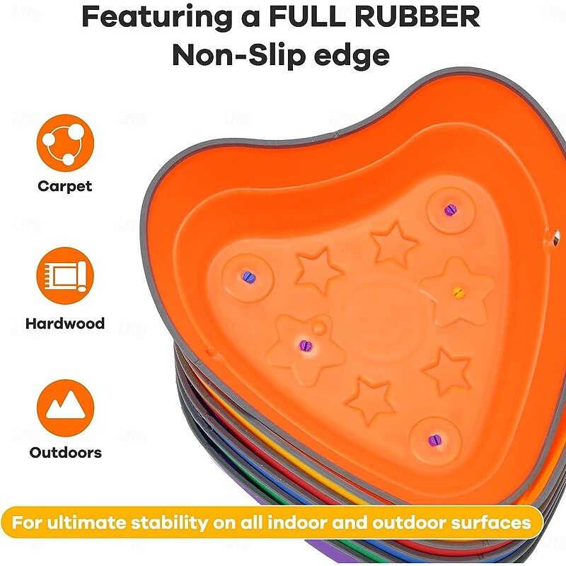 Cross-Border Anti-Slip Love-Shaped River Crossing Stones - Preschool Sensory Integration Training Equipment & Obstacle Course Toys2