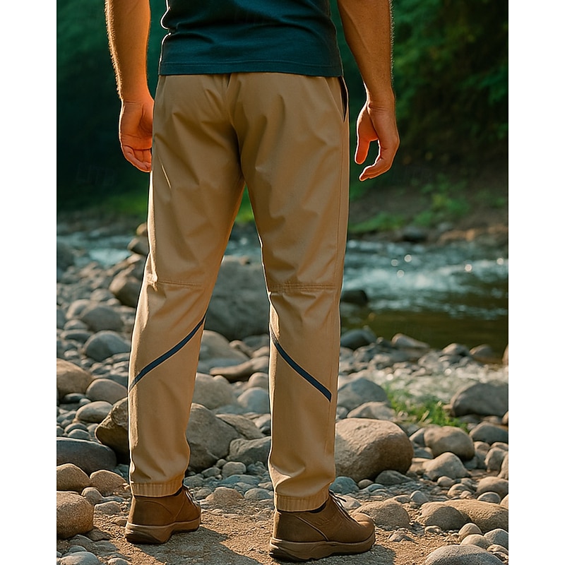 Men's Hiking Pants Trousers Hiking Trousers Outdoor Regular Fit Waterproof Windproof Quick Dry Lightweight Pants / Trousers Elastic Waist Dark Grey Black Camping / Hiking Golf Running M L XL XXL XXXL3