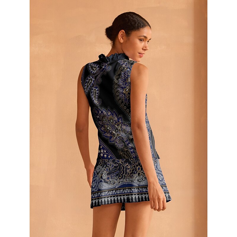 Women's Golf Polo Shirt Dark Navy Sleeveless Top Ladies Golf Attire Clothes Outfits Wear Apparel2