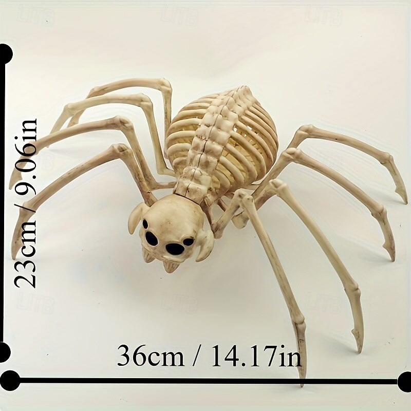 Giant Halloween Spider Skeleton Decoration - Perfect for Haunted House Pranks & Festive Home Decor No Power Needed3