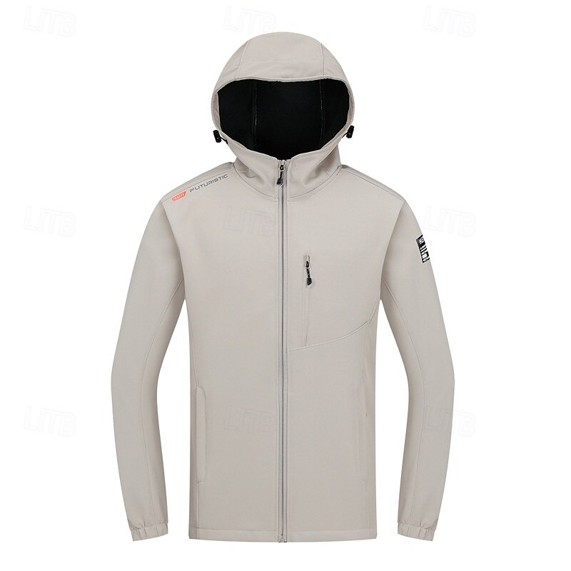 Men's Windbreaker Softshell Jacket Hiking Jacket Outdoor Waterproof Windproof Hiking Outfits Hiking Clothes Spring Autumn / Fall Top Camping / Hiking / Caving Running Solid Color Black Blue Khaki2