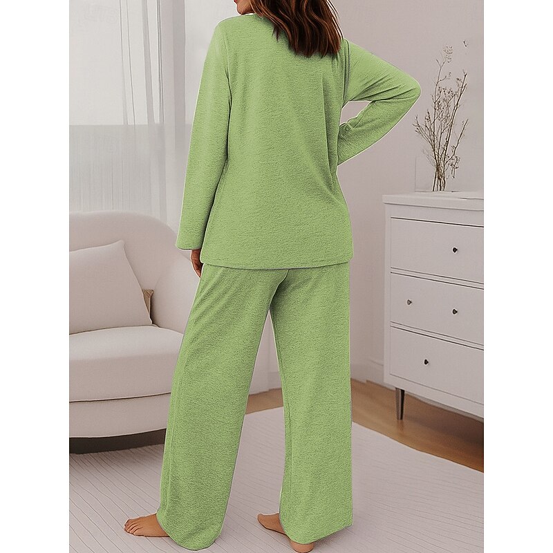 Women's Fashion T Shirt Pants Sets Long Sleeve Crew Neck Round Neck Graphic Butterfly Letter Print Casual Daily Pink Blue Purple Spring Regular Fit2