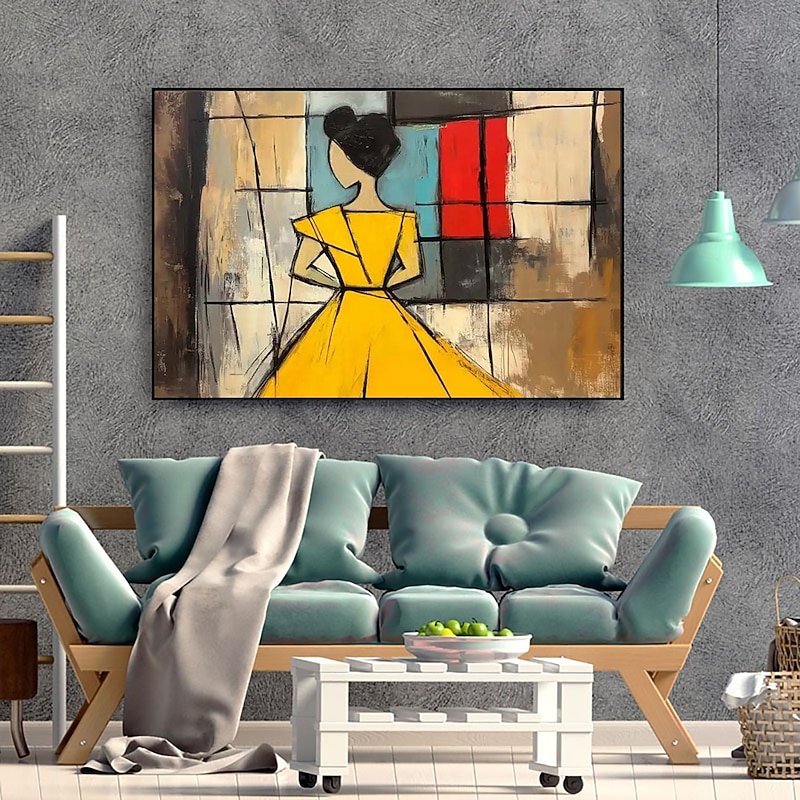 Handmade Oil Painting Canvas Wall Art Decoration Picasso's Abstract Figures for Home Decor Stretched Frame Hanging Painting/Rolled Frameless Unstretched Painting3