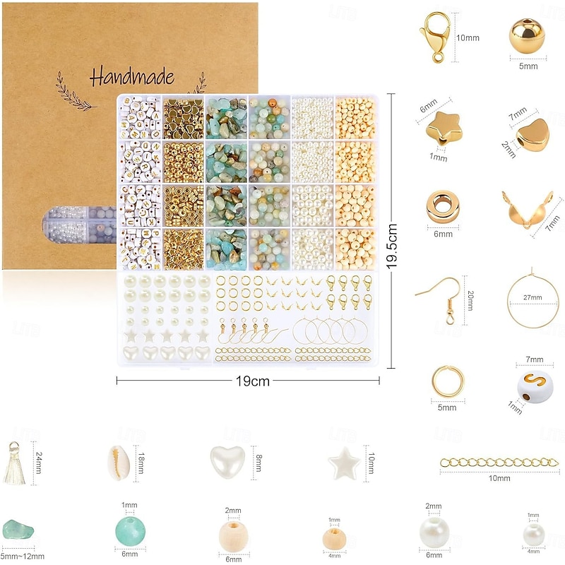 Jewelry Making Supplies Kit Natural Stone Beads for Irregular Natural Stone with for DIY Craft Bracelet Necklace Earrings for Adults4