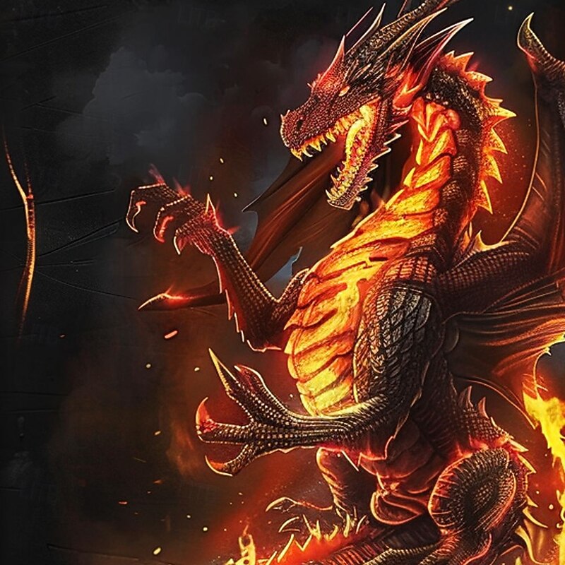 Men's Animal Dragon Flame Shirt Button Up Shirt Long Sleeve Dark Gothic Style Holiday Streetwear Summer Spring Turndown 3D Print Collared Shirts Purple Orange Green4