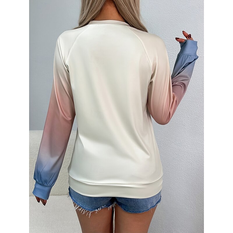 Women's Pullover Sweatshirt Graphic Animal Fashion Casual Long Sleeve Crew Neck Regular Tops Street Dailywear Print Beige Fall Winter2