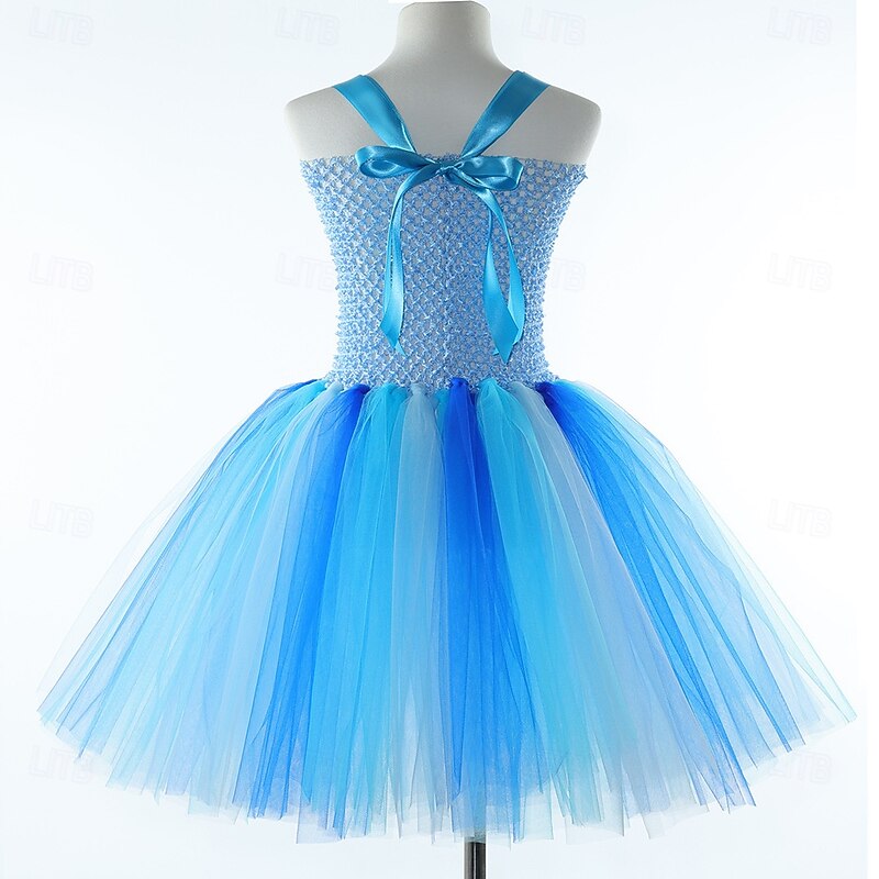 Blue Dog Bingo Dress Outfits Tutu Adventure Movie Movie Cosplay for Girls' Kid's Halloween Carnival World Book Day Performance Educational Dress Up School Event Dress Up3