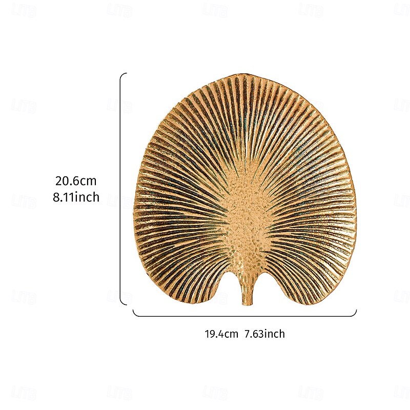 Vintage Gold Leaf Wall Hanging Decor, European Style Antique Wall Art Sculpture, Rustic Home Wall Decoration for Living Room, Hotel, Photo Shoot Prop4