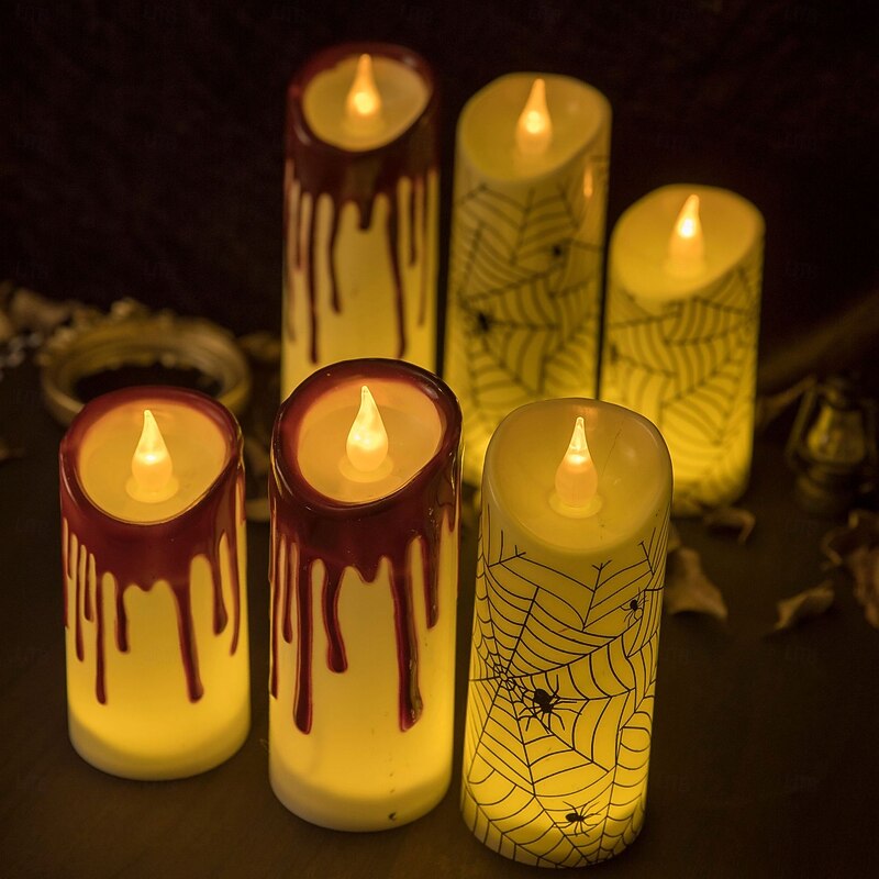 1pc LED Halloween Candle Light  Flameless Flickering Light for Party Decor4