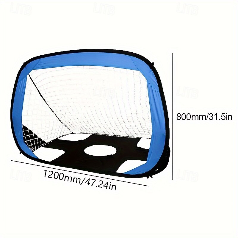 1-Pack Durable PA Material Portable Folding Soccer Goal with Target Practice Design Unisex-Youth Indoor & Outdoor Training Equipment3