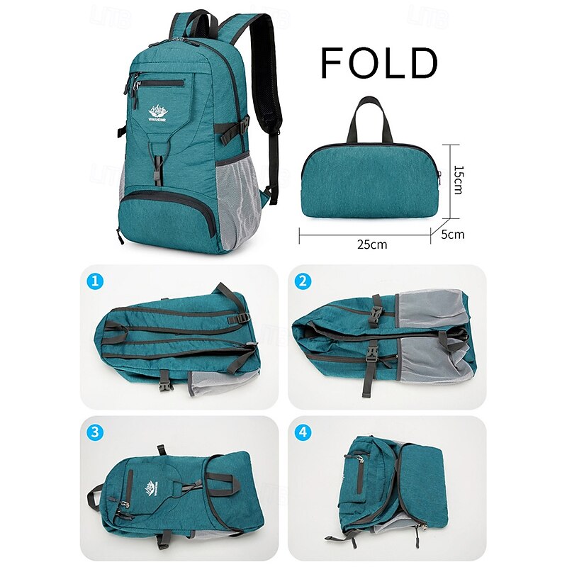 Men's Lightweight Foldable Waterproof Reflective Backpack - Durable and Stylish Backpack for Hiking, School and Outdoor Activities