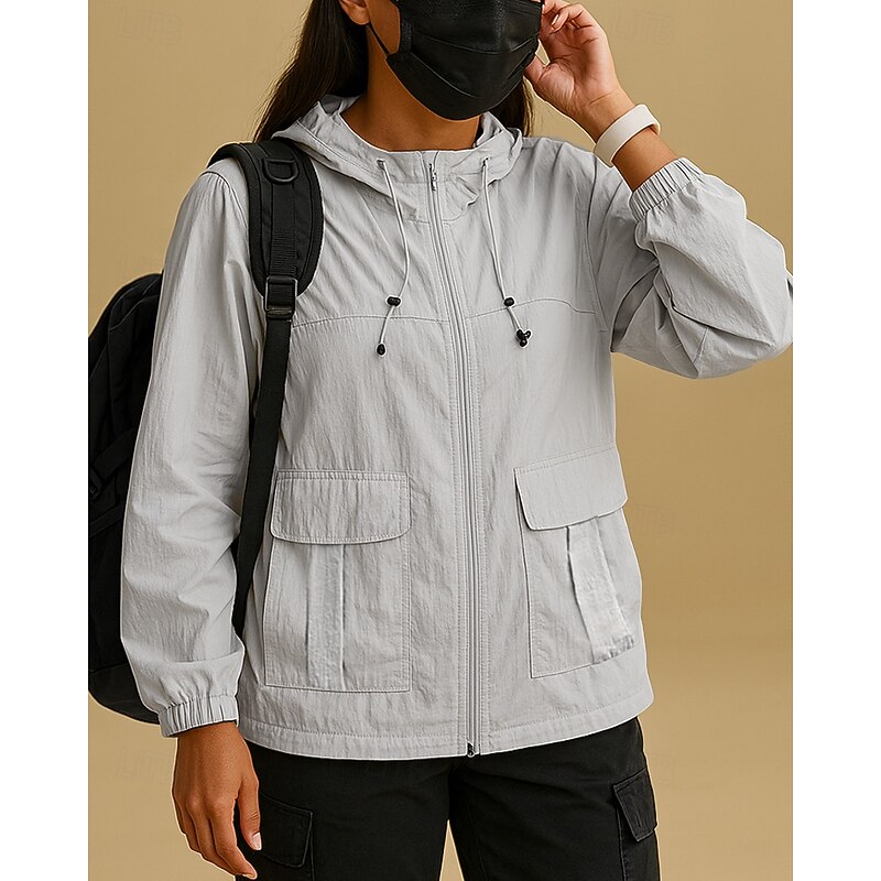 Women's Windbreaker Softshell Jacket Hiking Jacket Outdoor Sun Protection Quick Dry Lightweight Breathable Hiking Outfits Hiking Clothes Summer Spring Jacket Climbing Camping / Hiking / Caving Running