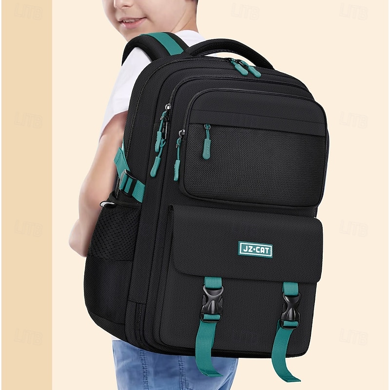 Kid's Boys' Backpack School Bag Bookbag Functional Backpack School Backpack Bookbag School Nylon Adjustable Large Capacity Waterproof Zipper Red Blue Green