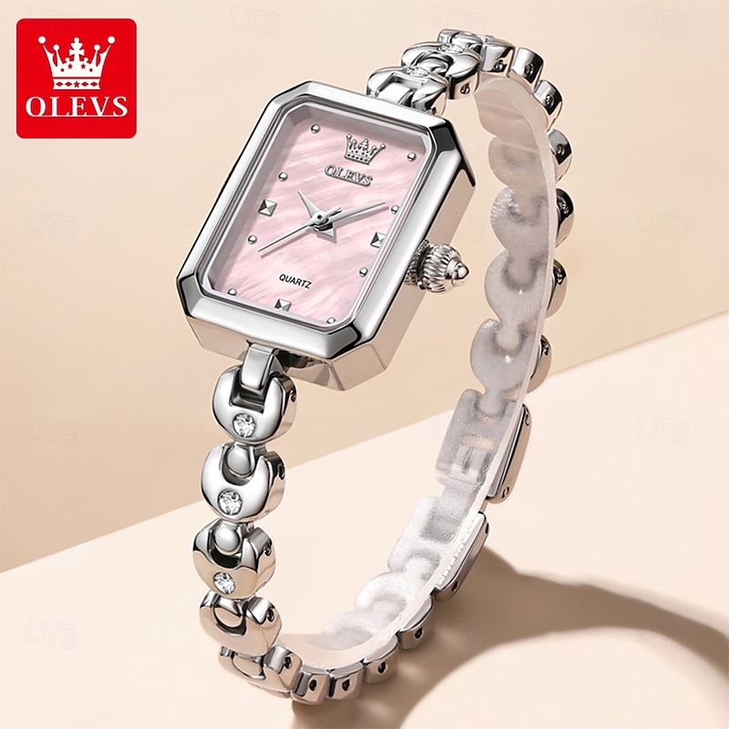 OLEVS Women Quartz Watch Wrist Watch Luxury Fashion Rhinestone Business Waterproof Decoration Stainless Steel Strap Watch3
