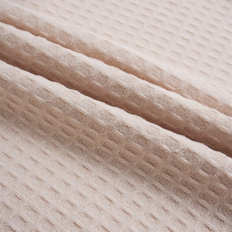 Men's Shirt Waffle Shirt Summer Shirt Casual Shirt Button Up Shirt Untucked Shirts Black White Blue khaki Long Sleeve Plain Lapel Vacation Daily Clothing Apparel Fashion Casual Comfortable3