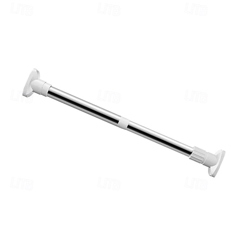 Clothing Hanger Telescopic Rod No Drilling Adjustable Closet Hanging Rod Curtain Shower Rod Extendable Support Pole for Bathroom Bedroom Laundry Room Drying and Storage4