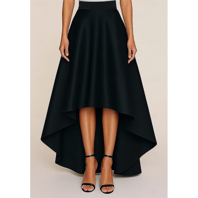 Women's Suit Skirt A-Line Formal Wedding Guest Formal Evening Satin Elegant Floor Length Pant