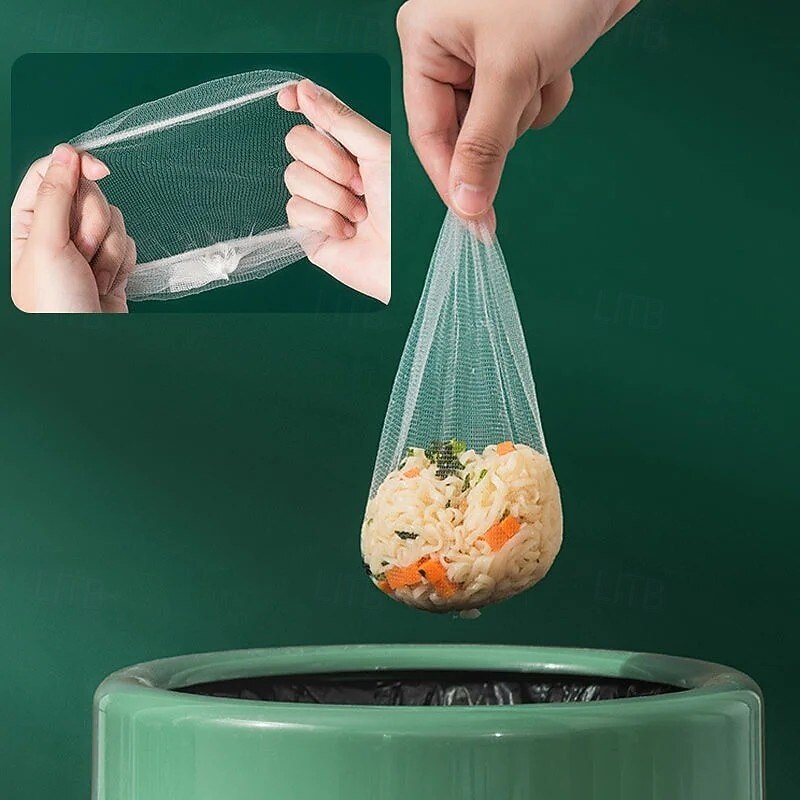 Kitchen Sink Corner Drain Strainer with 50pcs Filter, Food Waste Filter Holder for Sink, Coffee Grounds Catcher, Clog Prevention Mesh Bags3