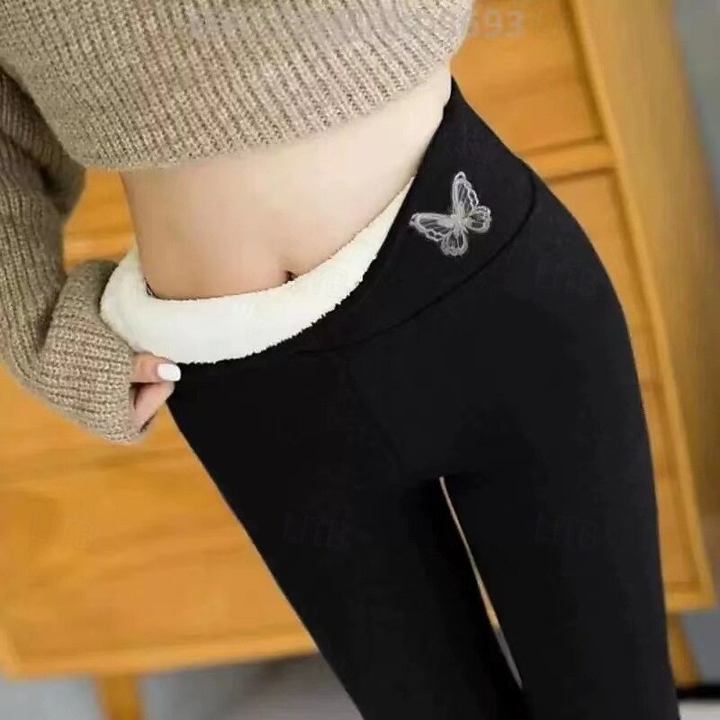 Winter Women's High - Waisted Leggings for Outer Wear Fleece - Lined Thickened Warm Ankle - Length Pants3