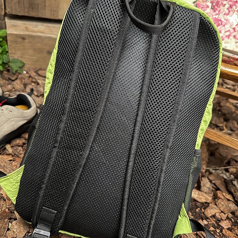 Lightweight Green Outdoor Backpack – Water-Resistant Nylon Daypack with Mesh Pockets for Hiking, Camping & Travel2