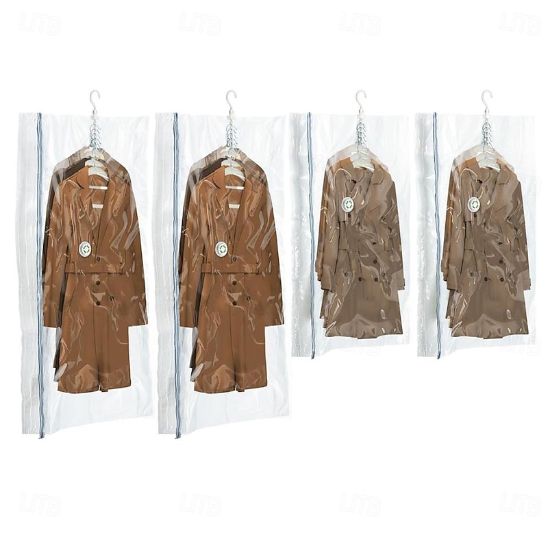 TAILI 1pcs Hanging Vacuum Storage Sealer Bags Space Saver Bag for Clothing, Suits and Jackets, Closet Organizers, Travel